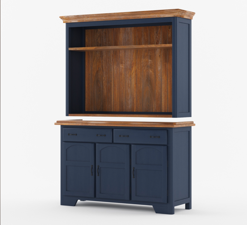 Stanton Rustic Solid Wood Home Coffee Bar Station