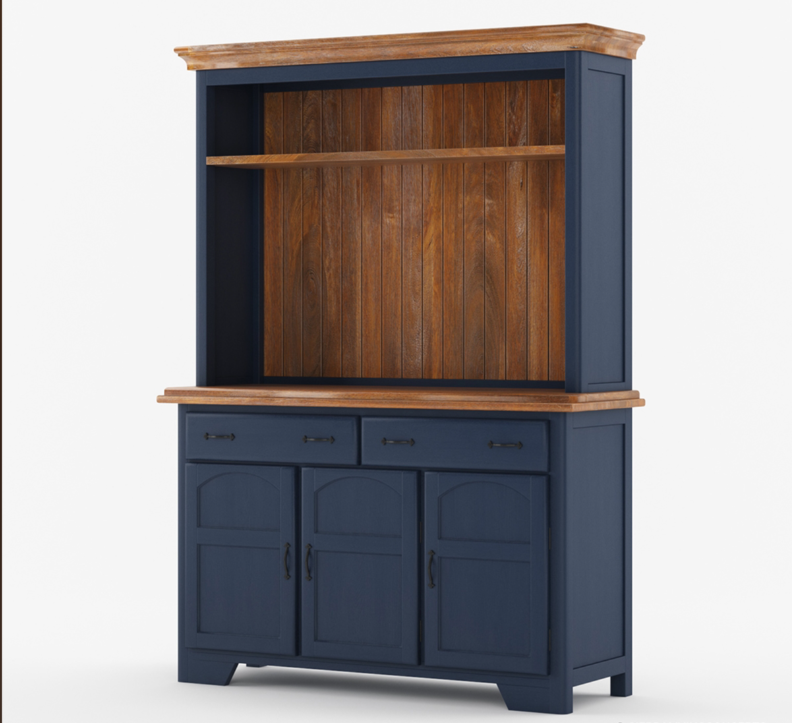 Stanton Rustic Solid Wood Home Coffee Bar Station