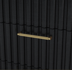 Perris Solid Wood Modern Black Fluted Sideboard with Drawers