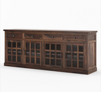 Dallas Ranch Rustic Solid Wood 4 Drawer Extra Long Buffet Cabinet