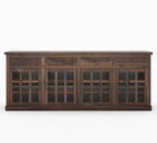 Dallas Ranch Rustic Solid Wood 4 Drawer Extra Long Buffet Cabinet