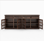 Dallas Ranch Rustic Solid Wood 4 Drawer Extra Long Buffet Cabinet