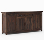 Galveston Rustic Solid Wood Buffet Cabinet with Drawers