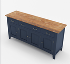 Meriden Two Tone Solid Wood Blue Sideboard Cabinet with Drawers