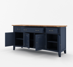 Meriden Two Tone Solid Wood Blue Sideboard Cabinet with Drawers