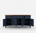 Meriden Two Tone Solid Wood Blue Sideboard Cabinet with Drawers