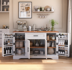 Kitchener Two Tone White Kitchen Buffet Island Cabinet