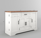 Kitchener Two Tone White Kitchen Buffet Island Cabinet