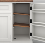 Kitchener Two Tone White Kitchen Buffet Island Cabinet