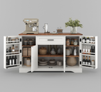 Kitchener Two Tone White Kitchen Buffet Island Cabinet