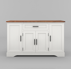 Kitchener Two Tone White Kitchen Buffet Island Cabinet