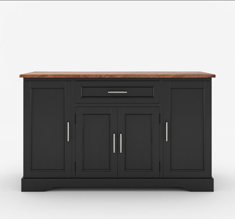 Kitchener Two Tone White Kitchen Buffet Island Cabinet