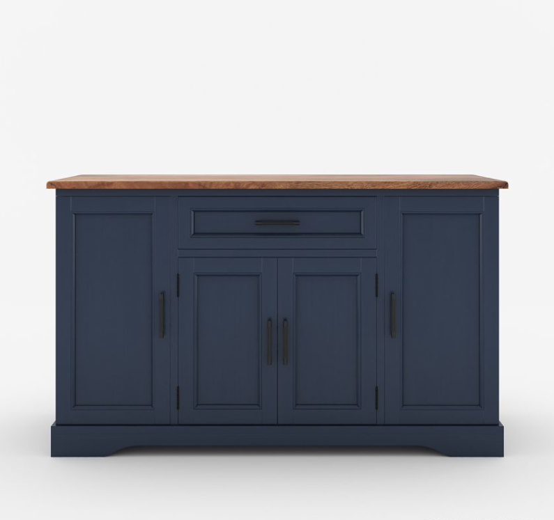 Kitchener Two Tone White Kitchen Buffet Island Cabinet