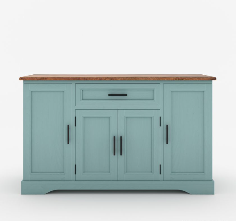 Kitchener Two Tone White Kitchen Buffet Island Cabinet