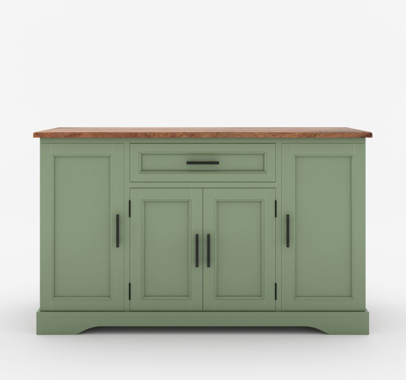 Kitchener Two Tone White Kitchen Buffet Island Cabinet