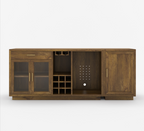 Sarnia Solid Wood Buffet Cabinet with Mini Fridge Space