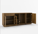 Sarnia Solid Wood Buffet Cabinet with Mini Fridge Space