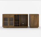 Sarnia Solid Wood Buffet Cabinet with Mini Fridge Space