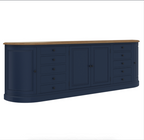 Peshtigo Two Tone Solid Wood 10 Drawer Extra Long Sideboard