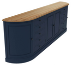 Peshtigo Two Tone Solid Wood 10 Drawer Extra Long Sideboard