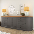 Peshtigo Two Tone Solid Wood 10 Drawer Extra Long Sideboard