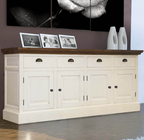 Georgia Two Tone Teak and Solid Wood Extra Long Sideboard