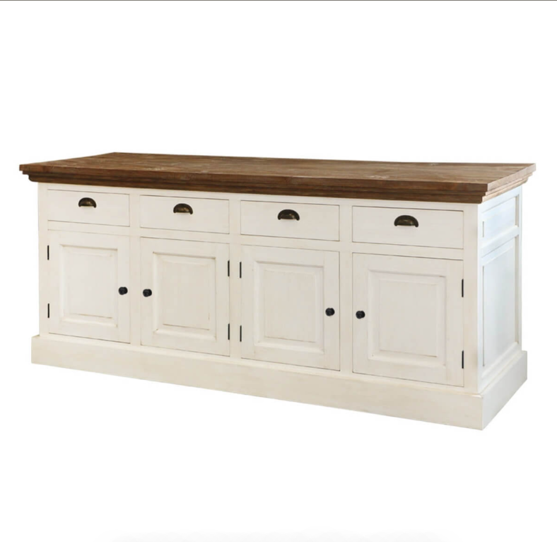 Georgia Two Tone Teak and Solid Wood Extra Long Sideboard