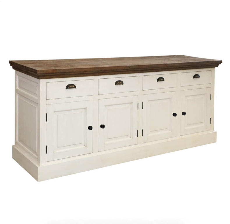 Georgia Two Tone Teak and Solid Wood Extra Long Sideboard