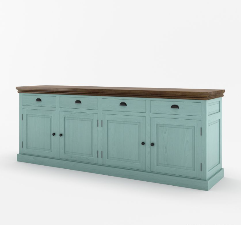 Georgia Two Tone Teak and Solid Wood Extra Long Sideboard