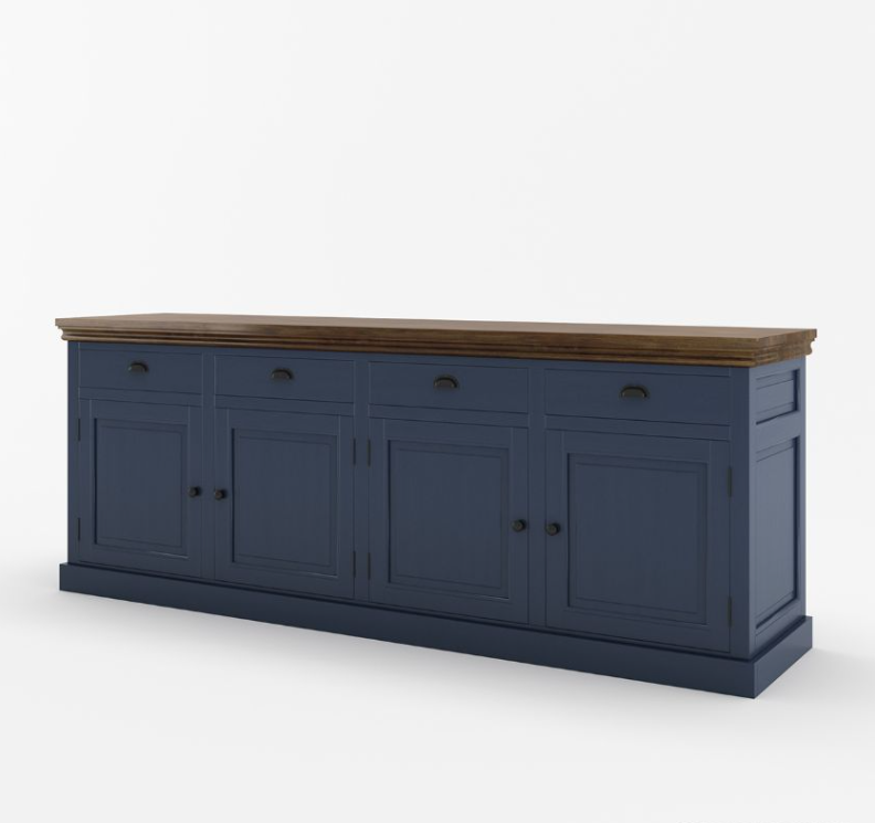 Georgia Two Tone Teak and Solid Wood Extra Long Sideboard