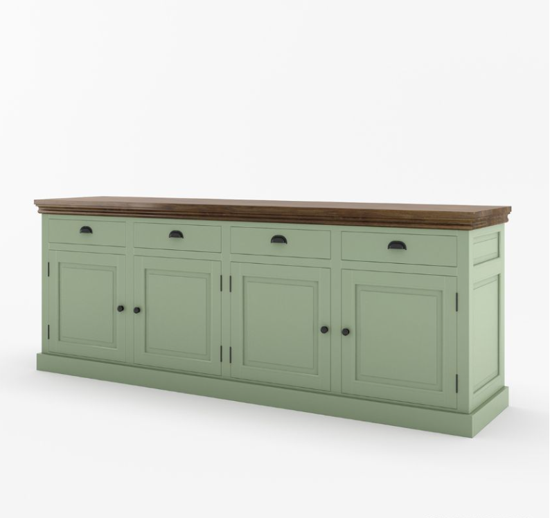 Georgia Two Tone Teak and Solid Wood Extra Long Sideboard