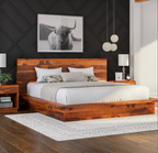 Delaware Solid Wood Platform  Alaskan King Bed