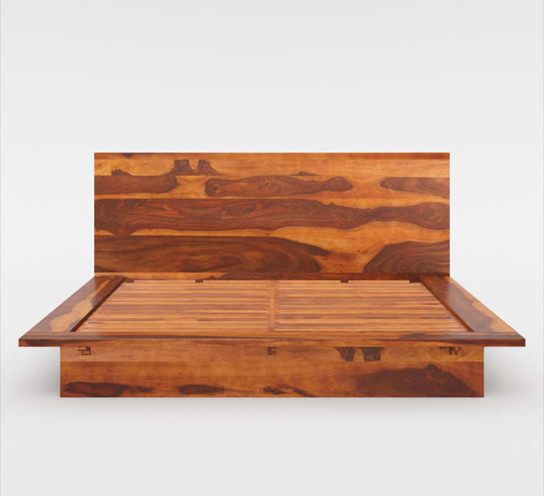 Delaware Solid Wood Platform  Alaskan King Bed