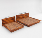 Delaware Solid Wood Platform  Alaskan King Bed