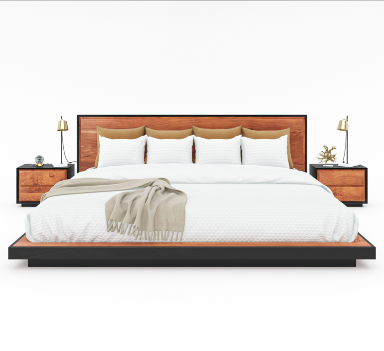 Paradise Modern Rustic Platform 2 Tone Alaskan King Bed