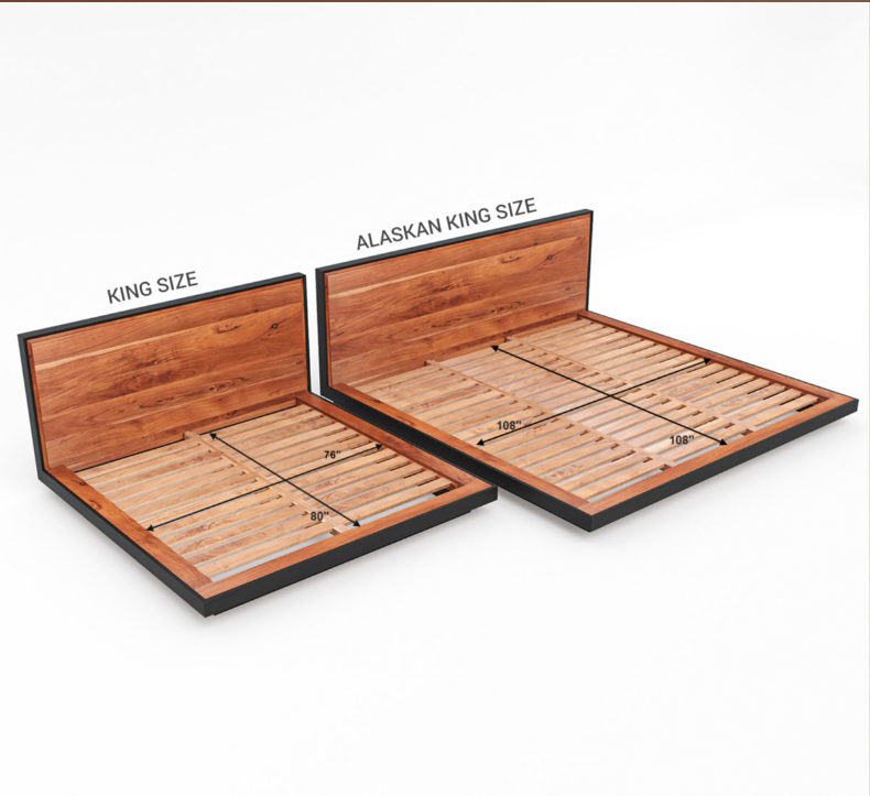 Paradise Modern Rustic Platform 2 Tone Alaskan King Bed