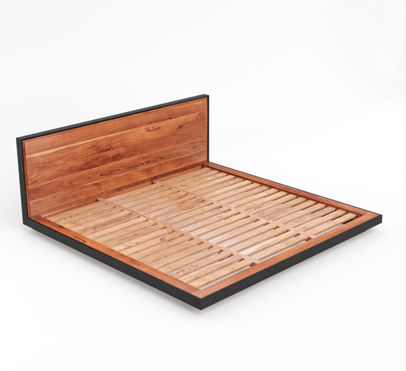 Paradise Modern Rustic Platform 2 Tone Alaskan King Bed