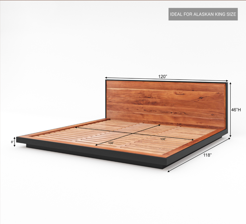 Paradise Modern Rustic Platform 2 Tone Alaskan King Bed