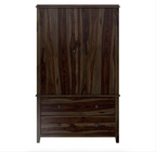 Bozeman Rustic Solid Wood Wardrobe Large Armoire With Drawers