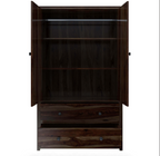 Bozeman Rustic Solid Wood Wardrobe Large Armoire With Drawers