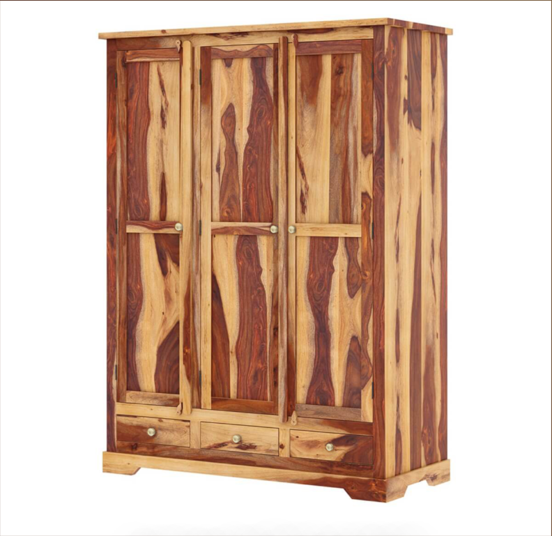 Crossett Large Solid Wood Armoire with Hanging Rod