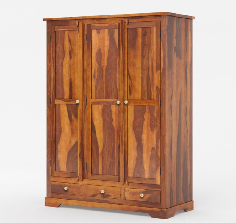 Crossett Large Solid Wood Armoire with Hanging Rod