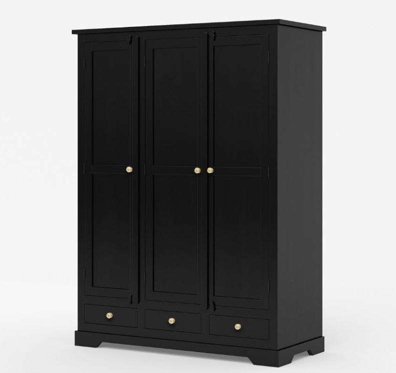 Crossett Large Solid Wood Armoire with Hanging Rod