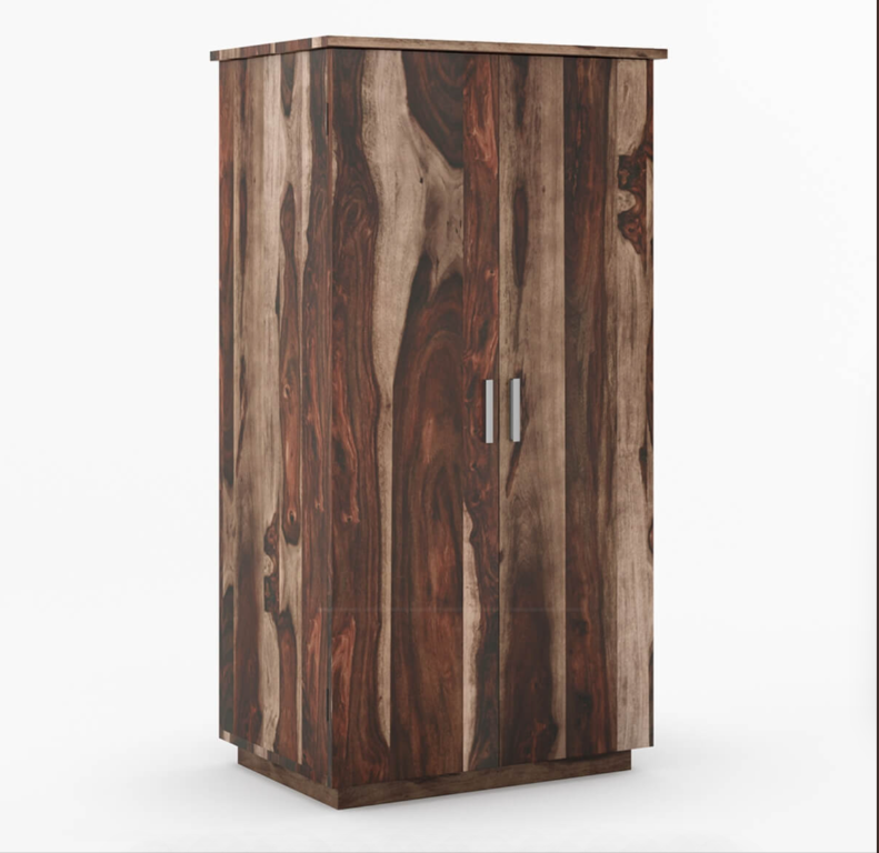 Hampshire Rustic Solid Wood Wardrobe Armoire With Drawers And Shelves