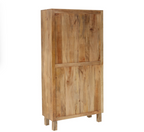 Porirua Solid Wood 4 Tier Armoire with Rattan Doors