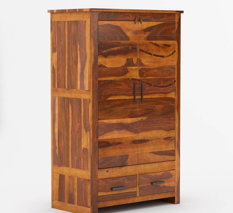 Santa Barbara Solid Wood Large Bedroom Armoire Wardrobe With Drawers