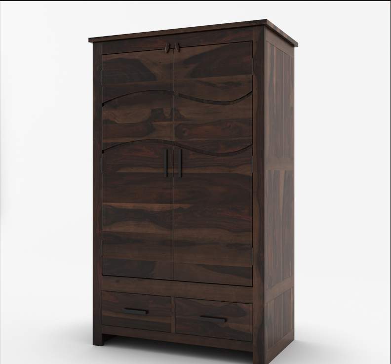 Santa Barbara Solid Wood Large Bedroom Armoire Wardrobe With Drawers