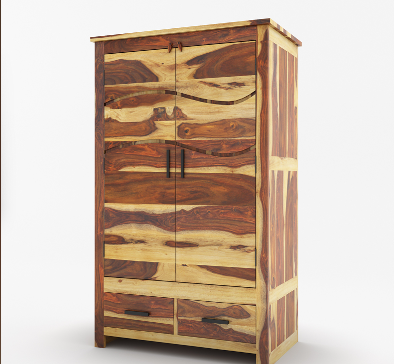 Santa Barbara Solid Wood Large Bedroom Armoire Wardrobe With Drawers