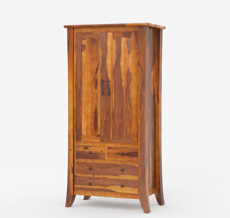 Georgia Traditional Solid Wood Tall Armoire with Drawers