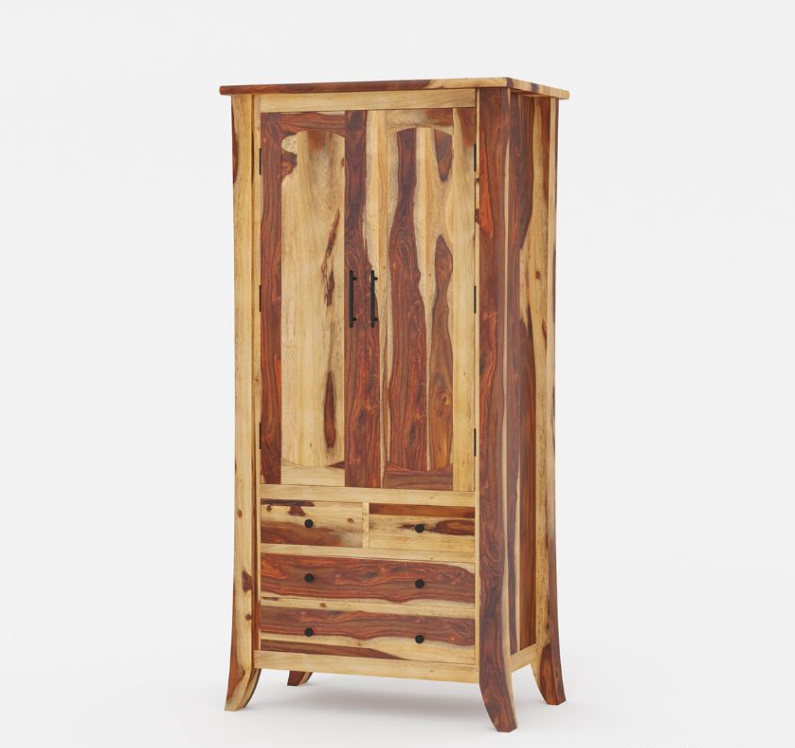 Georgia Traditional Solid Wood Tall Armoire with Drawers